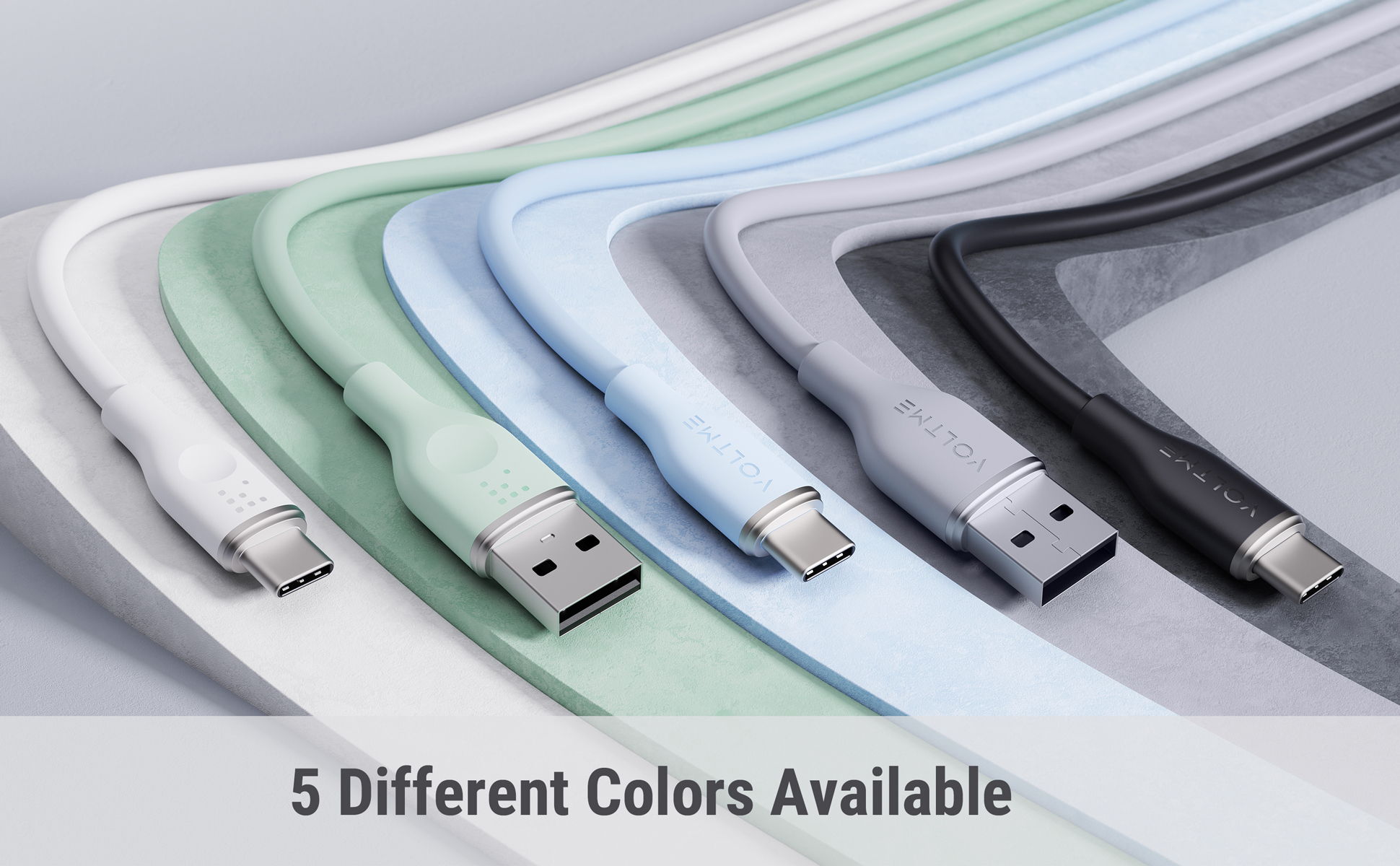 Voltme Powerlink Moss Liquid Silicon Cable USB A To Type