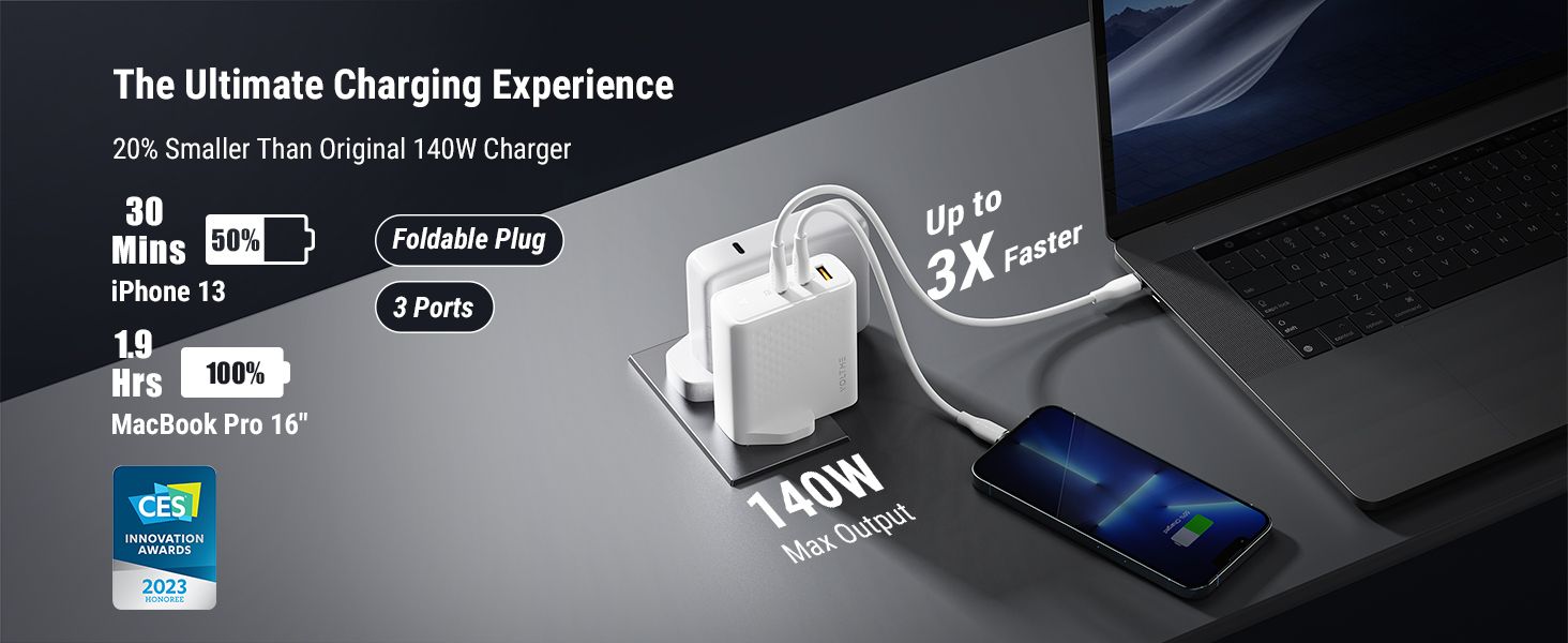 Voltme Revo 140 Wall Charger (140W) White