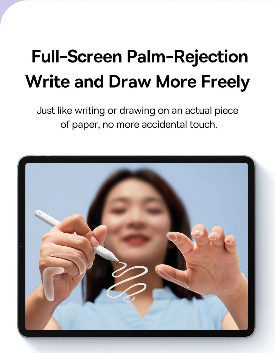 Baseus Smooth Writing 2 Series Wireless Charging Stylus Portable Touch Screen Capacitive Pencil with Nib (Active Wireless Version)