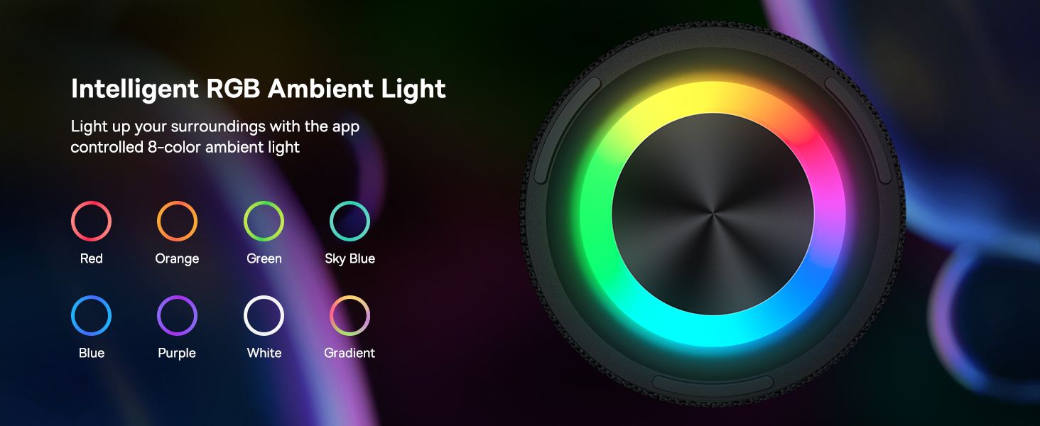 Baseus AeQur Series VO20 Bluetooth Speaker with Ambient RGB Light