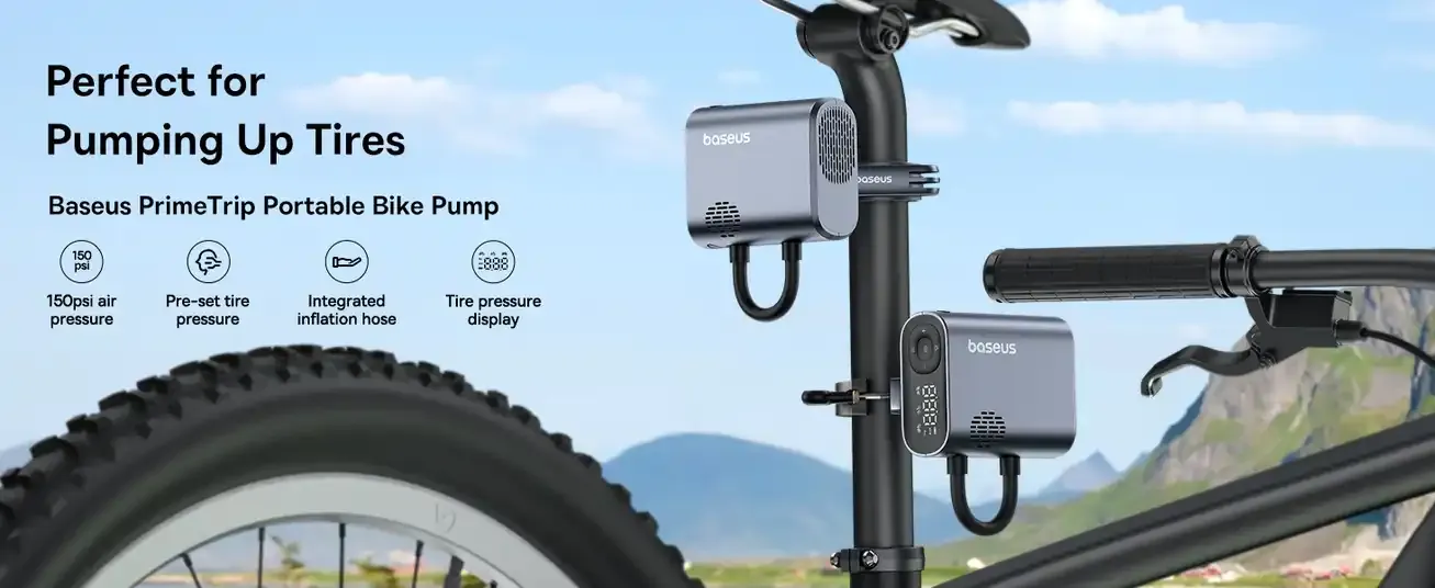 Baseus PrimeTrip 150PSI Portable Bike Pump