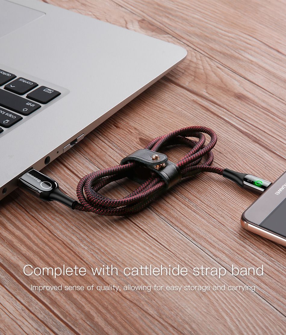 Baseus SmartGlow Lightning Cable – 1M Auto Power