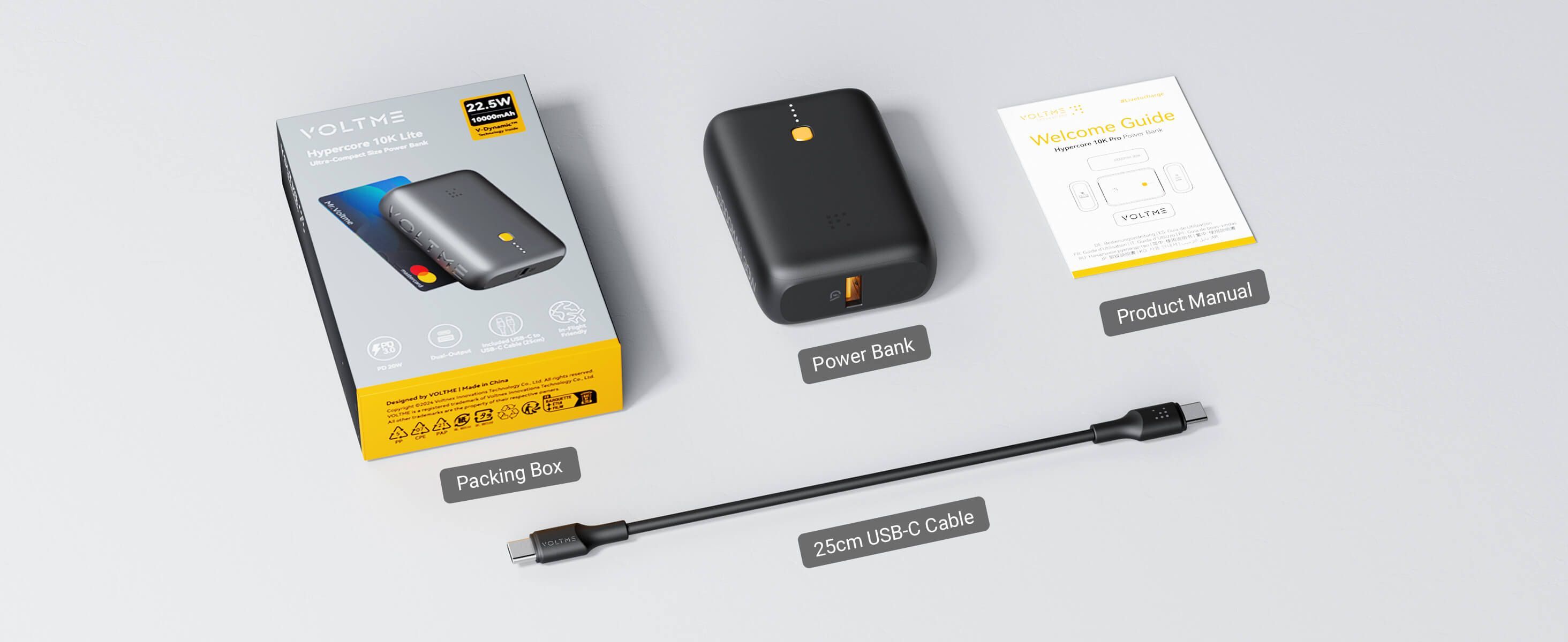 VOLTME Hypercore 10K Lite 10,000mAh Fast Charging Power Bank PD 3.0, Type