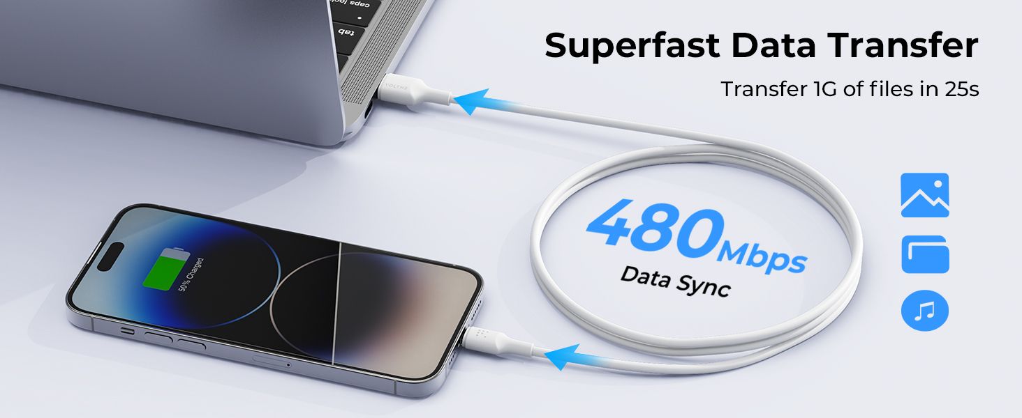 Voltme Powerlink EDC Series USB A to Lightning Cable