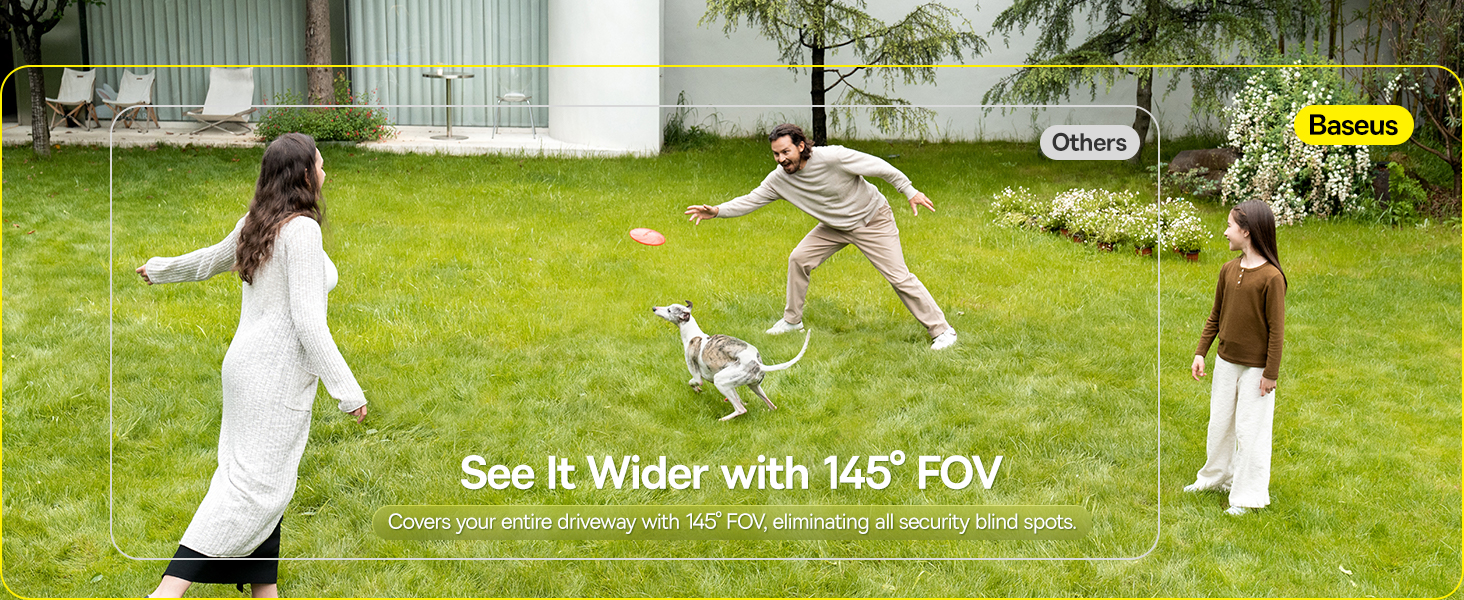 Baseus Solar Security Camera Outdoor, S1 Wireless Solocam, Forever Power with Auto Sunlight