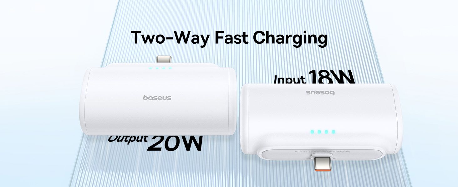 Baseus Compact Series 5000mAh Fast Charging Power Bank 20W PD With Built
