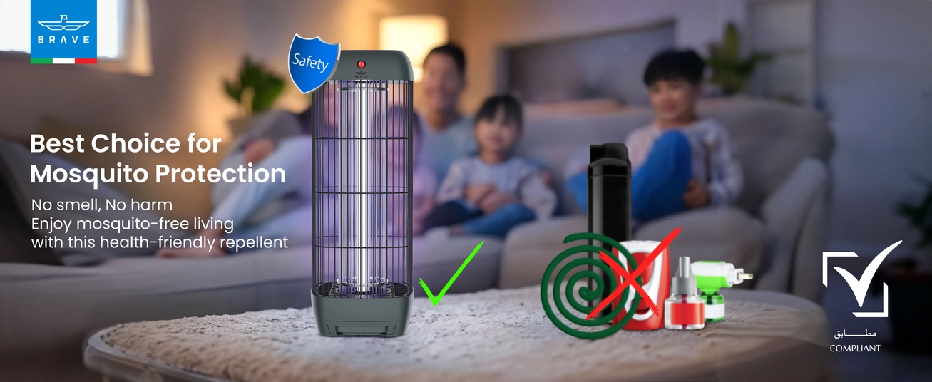 Brave Electric Mosquito Killer Bug Zapper with 15W UV Lamp, Powerful Indoor &amp; Outdoor Insect Trap, Quiet, Safe, and Effective for Home, Kitchen, Patio, and Commercial Use