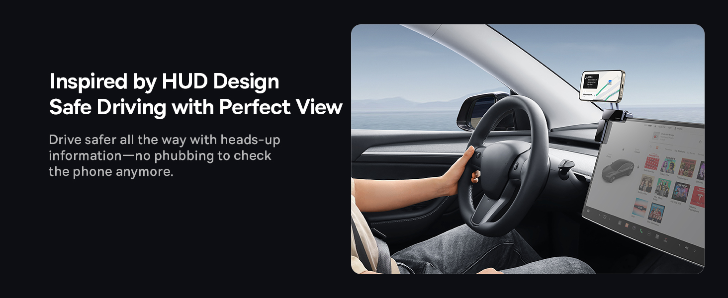 Baseus MaxView Magnetic Car Mount Infotainment screen – 270° Rotatable, 17N Grip, Tool