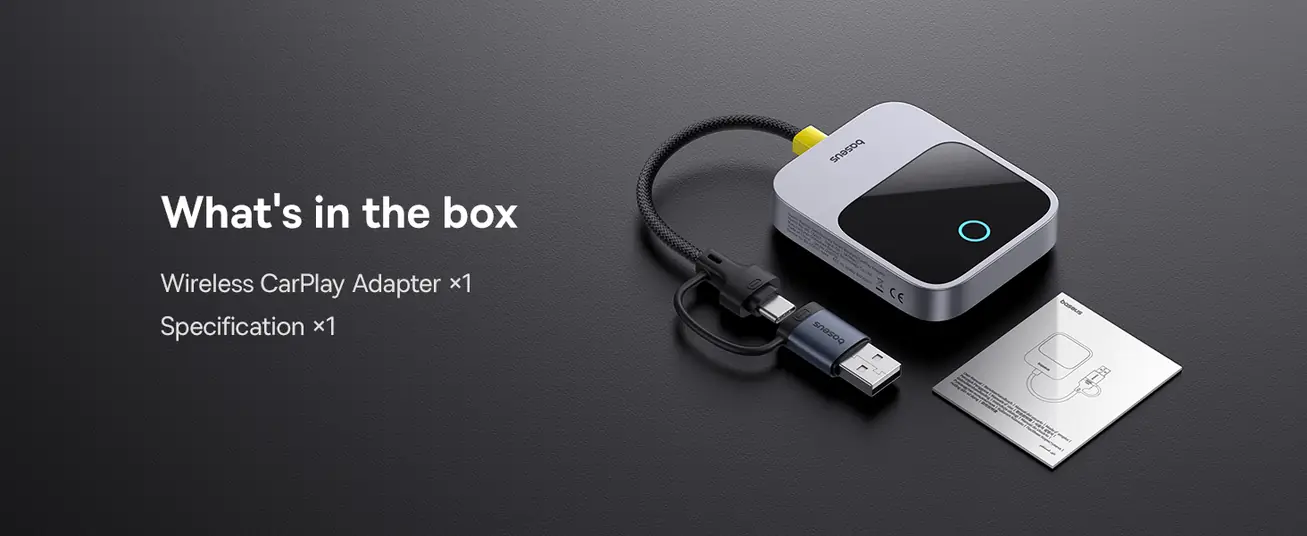Baseus Prime Trip Safe Journey Wireless CarPlay Adapter for iPhone
