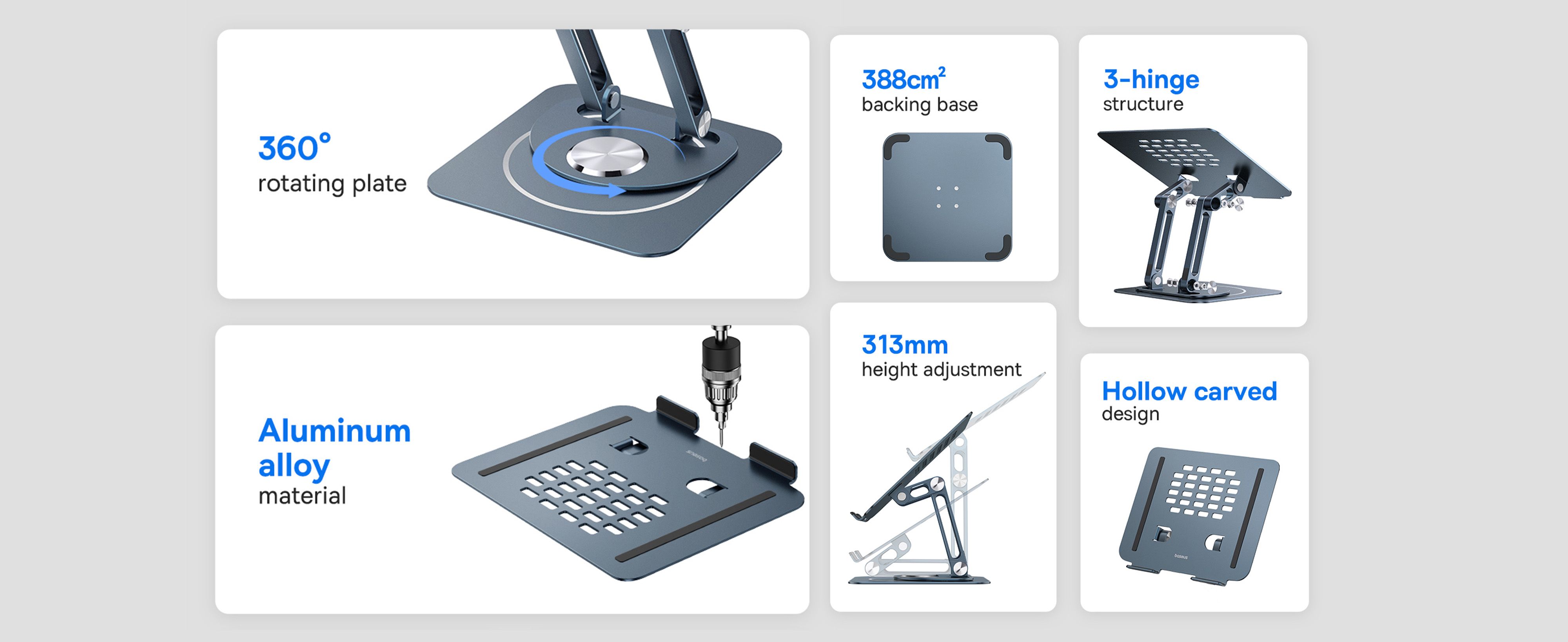 Baseus Foldable Stand For Laptop and iPad Tablet