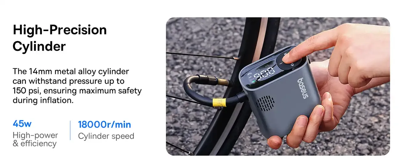 Baseus PrimeTrip 150PSI Portable Bike Pump