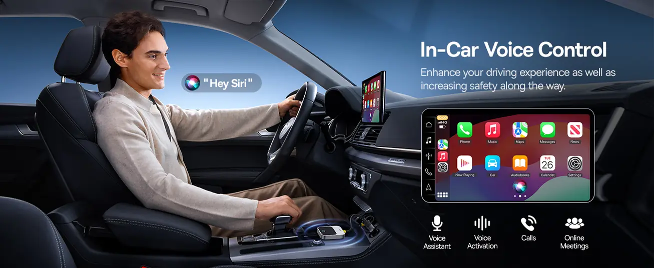 Baseus Prime Trip Safe Journey Wireless CarPlay Adapter for iPhone