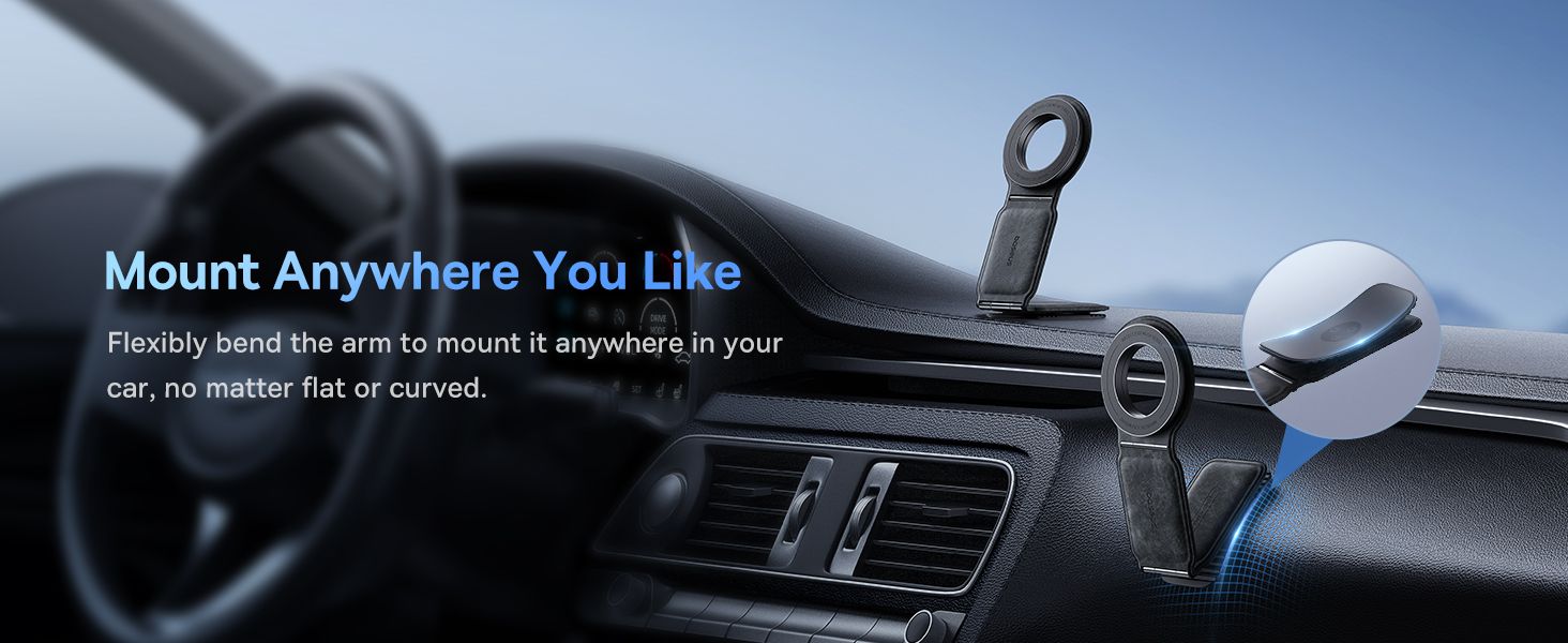 Baseus C02 Prime Trip Series Magnetic Car Phone Holder 360° Rotatable, Foldable Car Mount