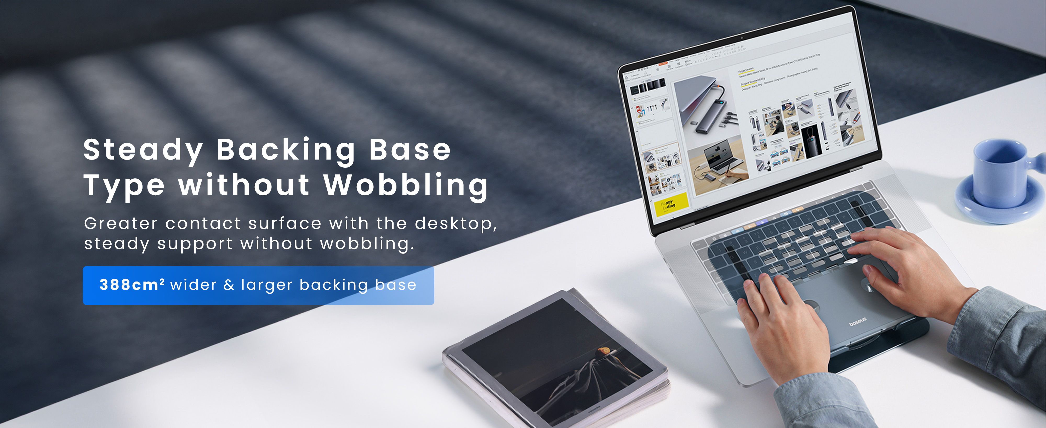 Baseus Foldable Stand For Laptop and iPad Tablet