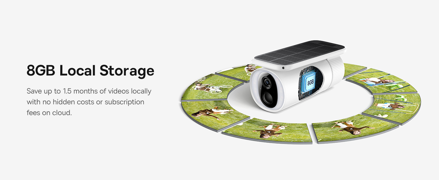 Baseus Solar Security Camera Outdoor, S1 Wireless Solocam, Forever Power with Auto Sunlight