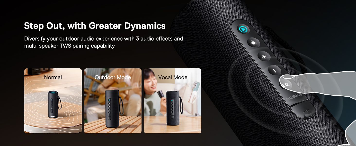 Baseus AeQur Series VO20 Bluetooth Speaker with Ambient RGB Light