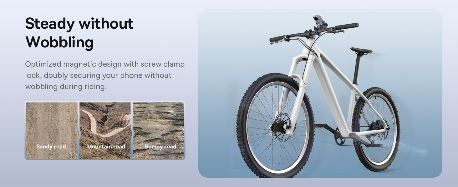 Baseus PrimeTrip Magnetic Bike Phone Holder – 360° Rotatable, Durable Mount
