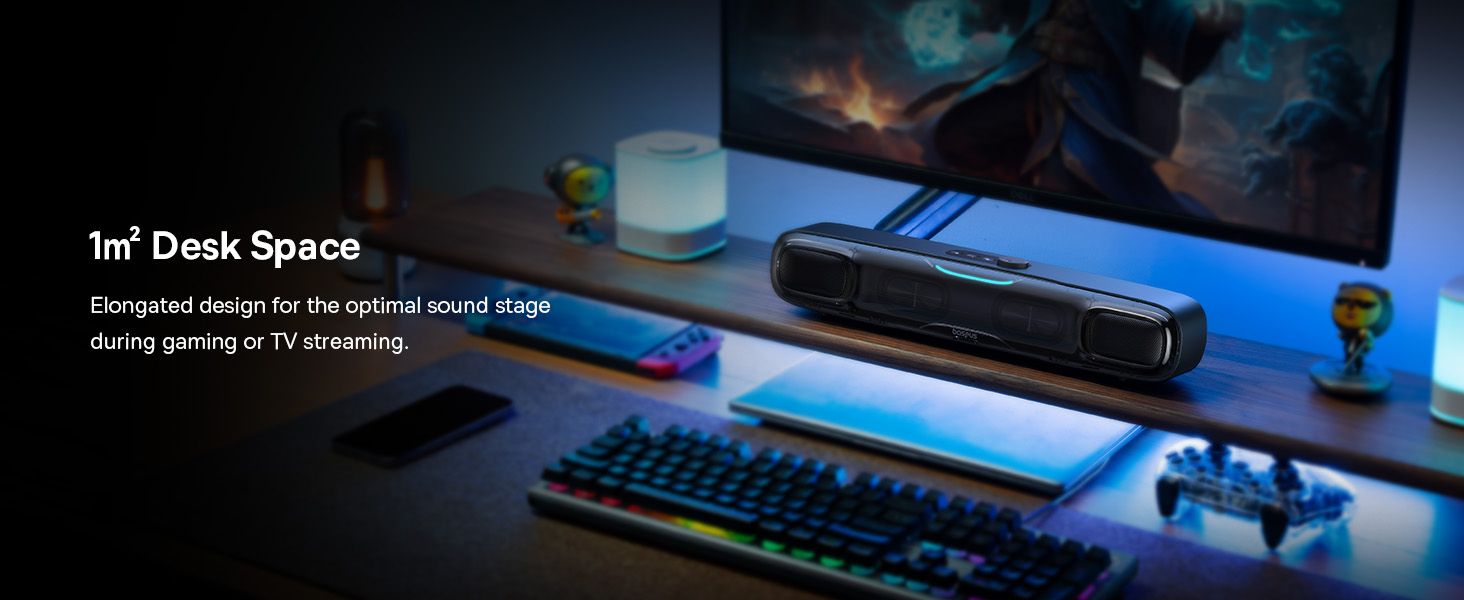 Baseus AeQur Series DS10 Desktop Mini Soundbar Bluetooth Speaker (without Battery)