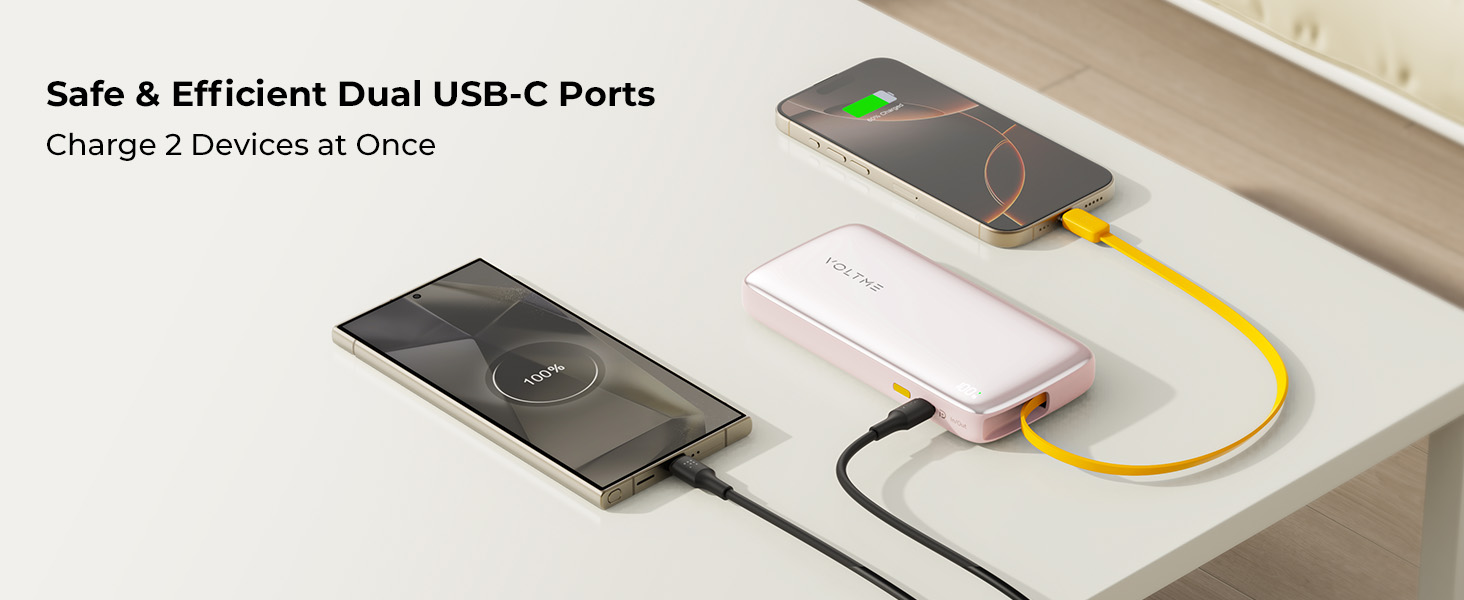 VOLTME Hypercore Rollz 10K Power Bank 10000mAh 30W Fast Charging with Built