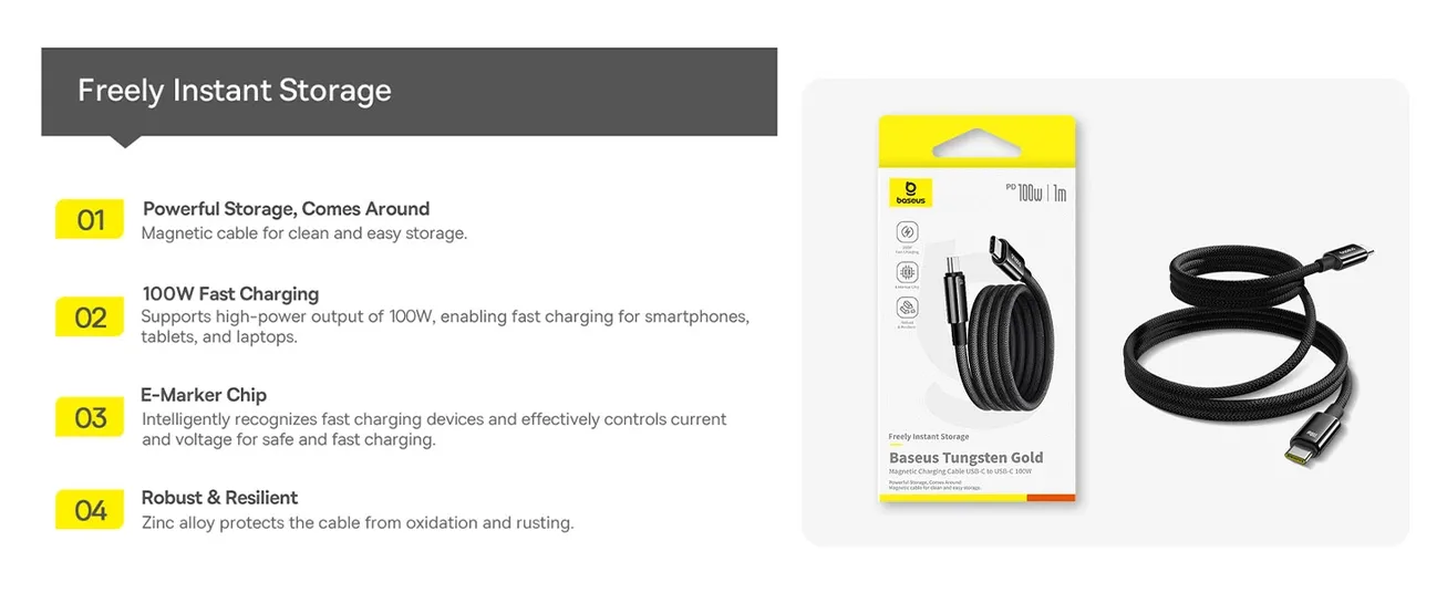 Baseus Tungsten Gold Magnetic Type