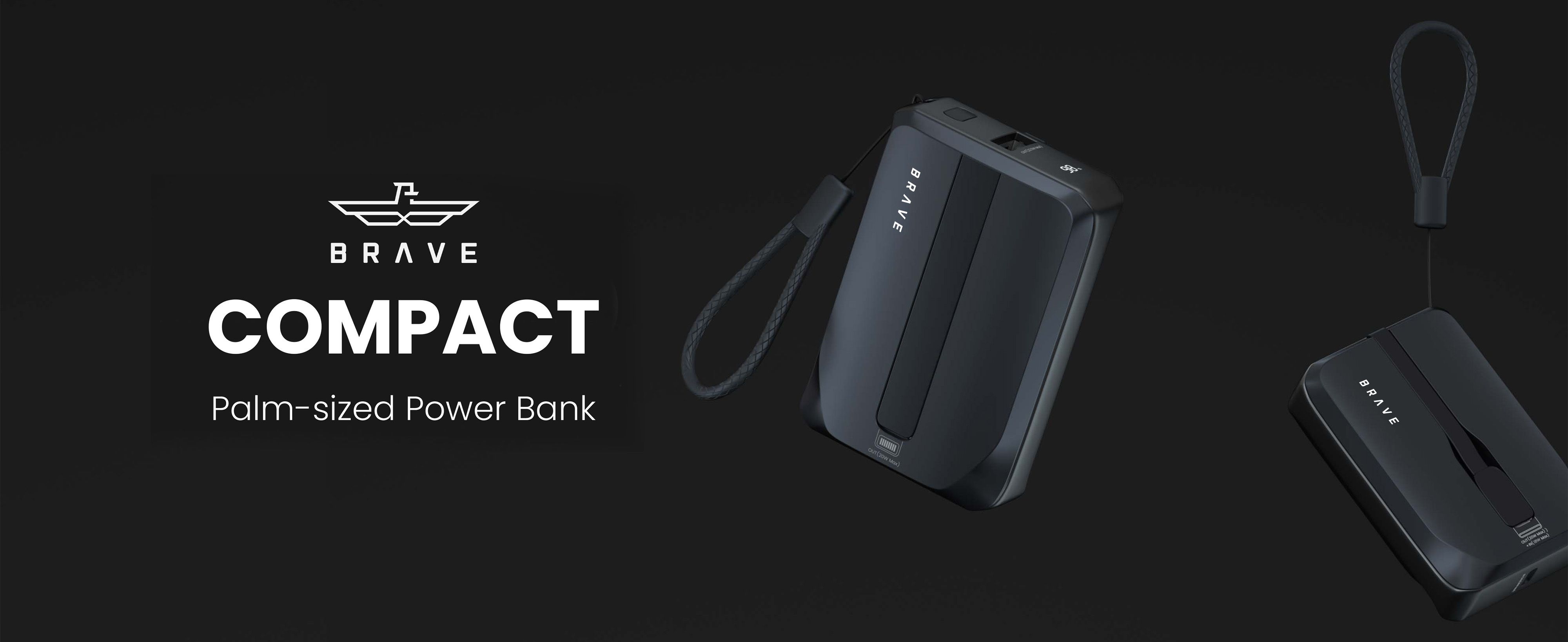Brave 10000mAh Power Bank Support PD 20W and USB A 22.5W Fast Charging with Built