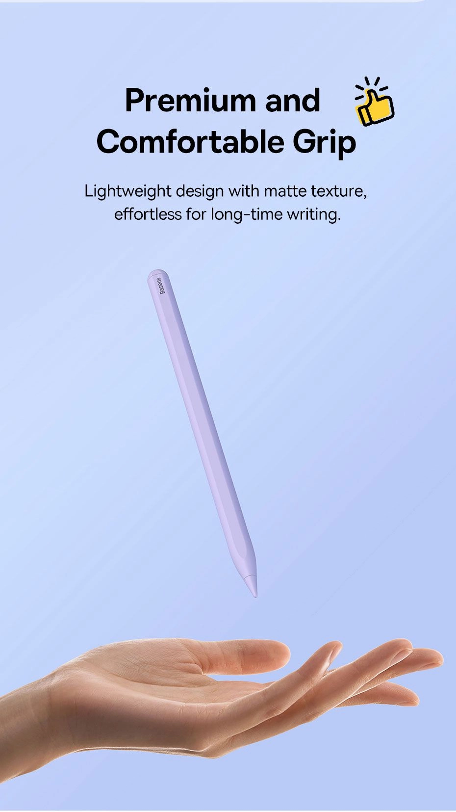 Baseus Smooth Writing 2 Series Wireless Charging Stylus Portable Touch Screen Capacitive Pencil with Nib (Active Wireless Version)