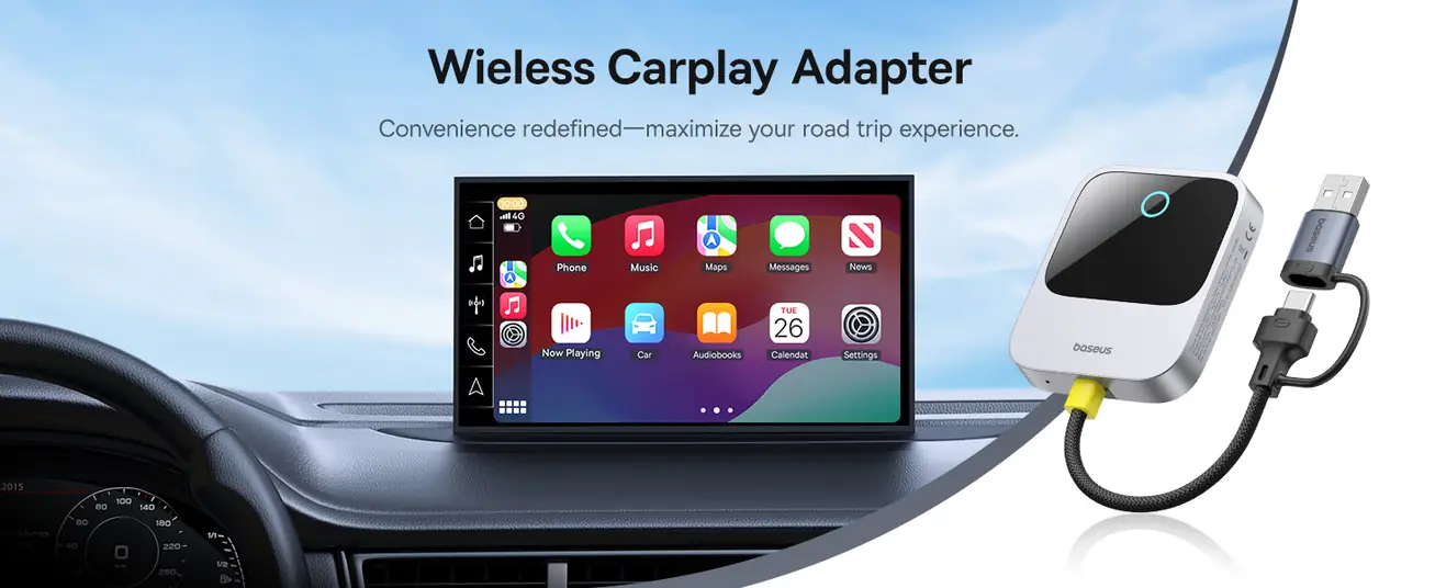 Baseus Prime Trip Safe Journey Wireless CarPlay Adapter for iPhone