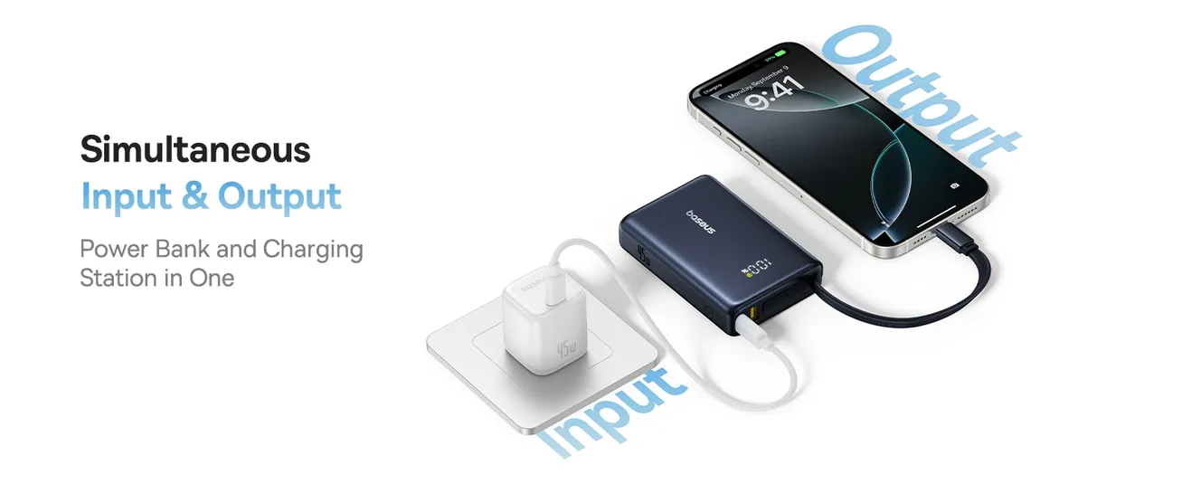 Baseus PicoGo 10000mAh Digital Display 45W Fast Charge Power Bank with Built