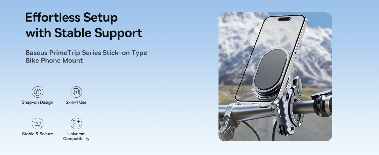 Baseus PrimeTrip Bike Phone Mount – Secure Snap