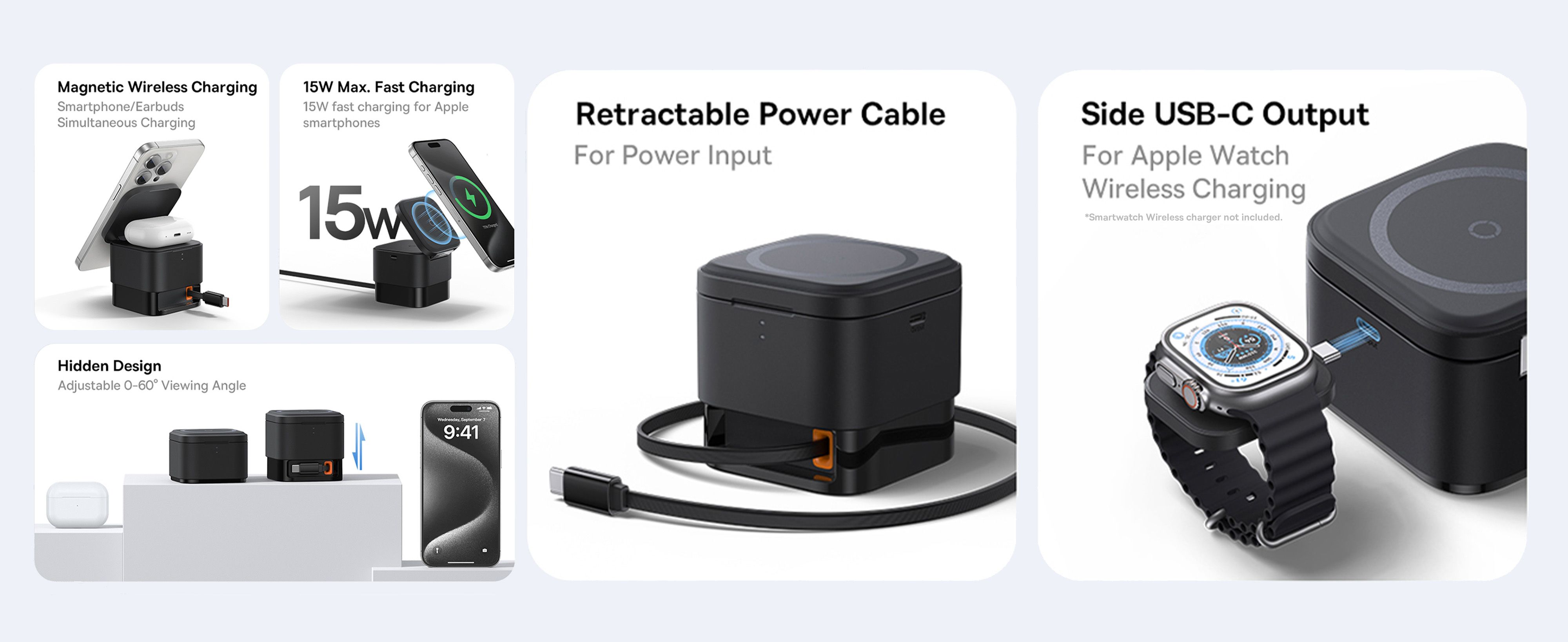 Baseus MagPro 2 in 1 Magnetic Wireless Charger