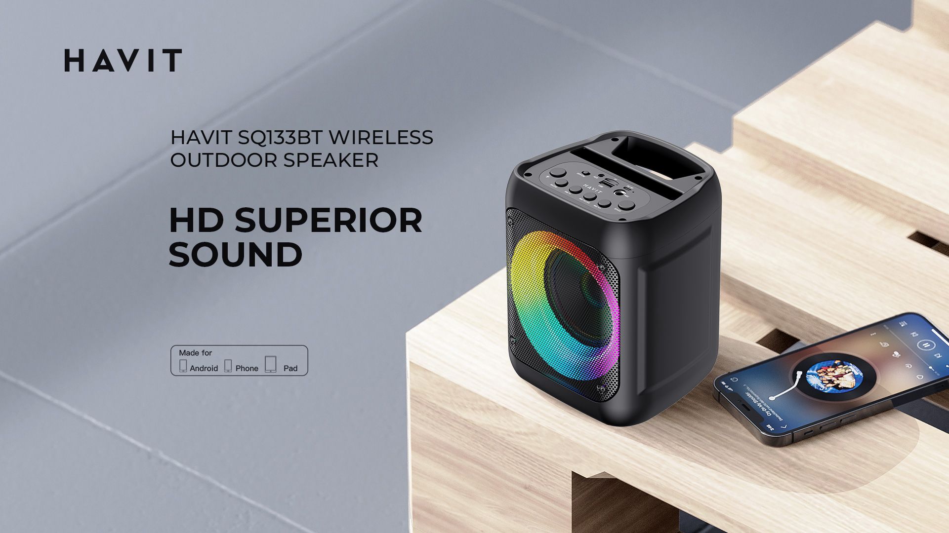 HAVIT SQ133BT Portable Bluetooth Speaker
