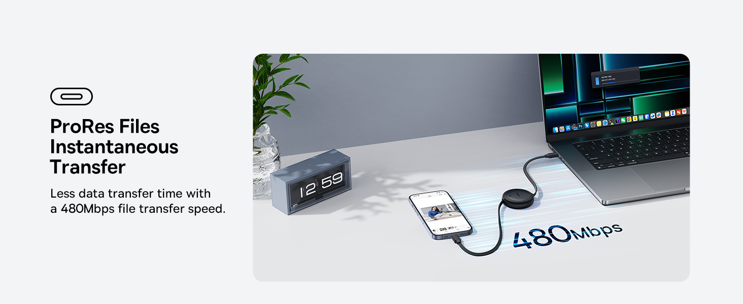 Baseus Mini 60W Retractable USB