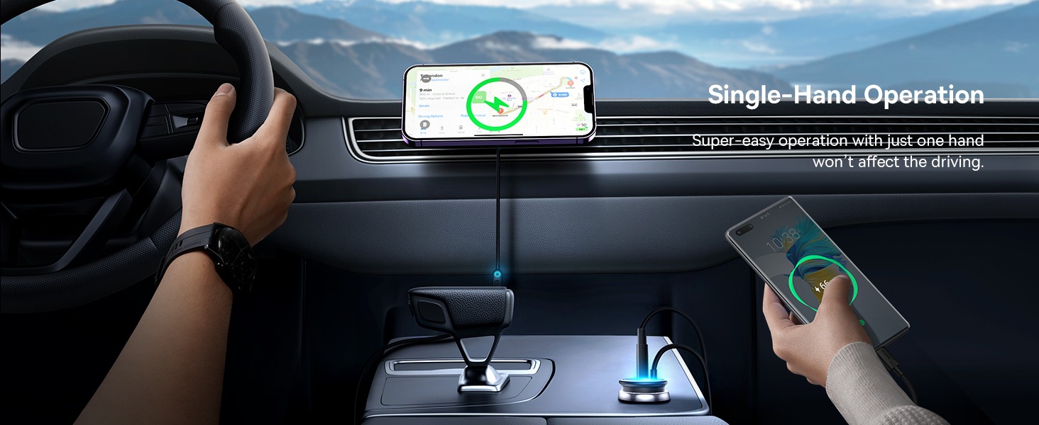 Baseus Magnetic Wireless Car Charger 40W for iPhone &amp; Samsung