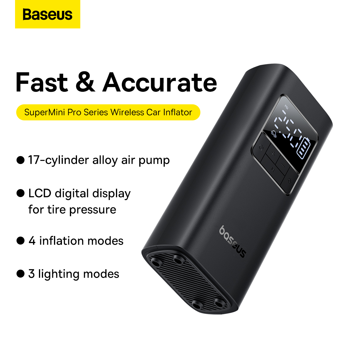 Baseus SuperMini Pro 4000mAh Wireless Car Inflator 17