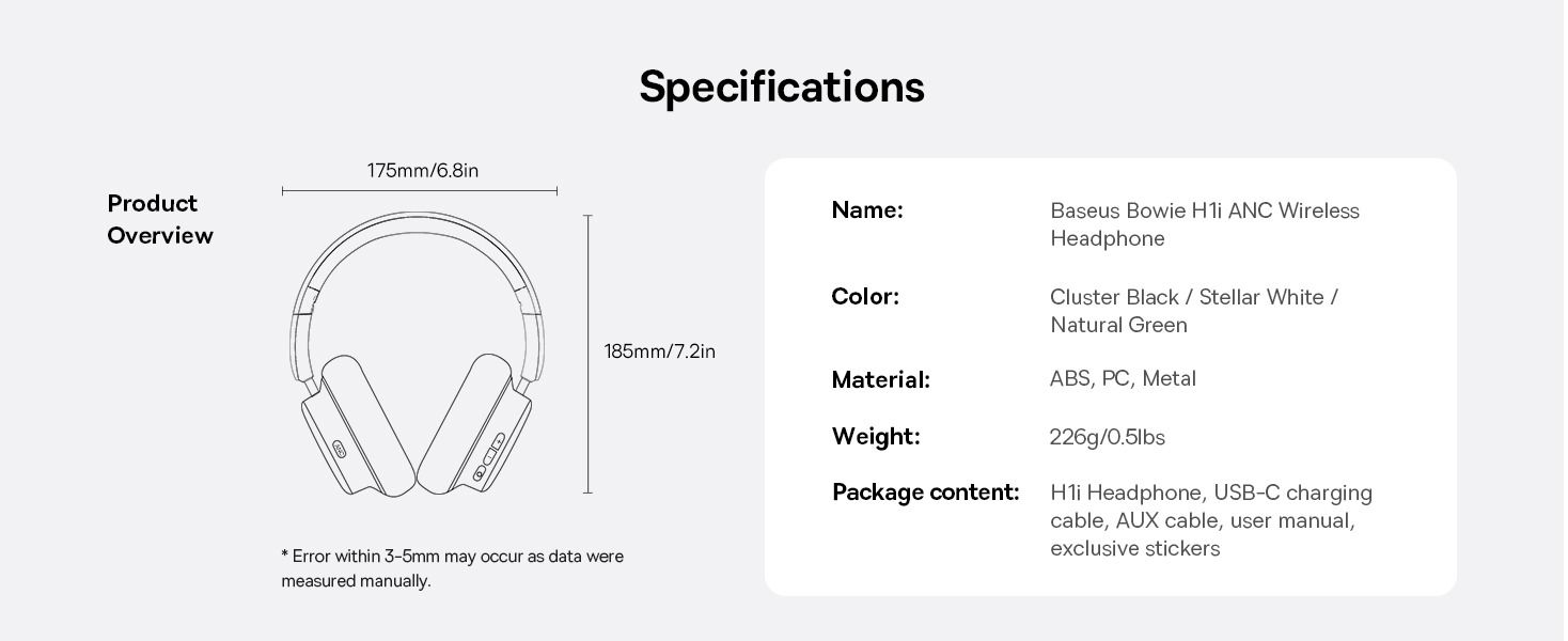Baseus Bowie H1i Wireless Headphones