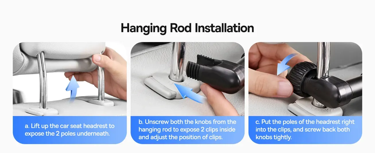 Baseus MagPro Series Versatile Car Mount for Backseat Headrest