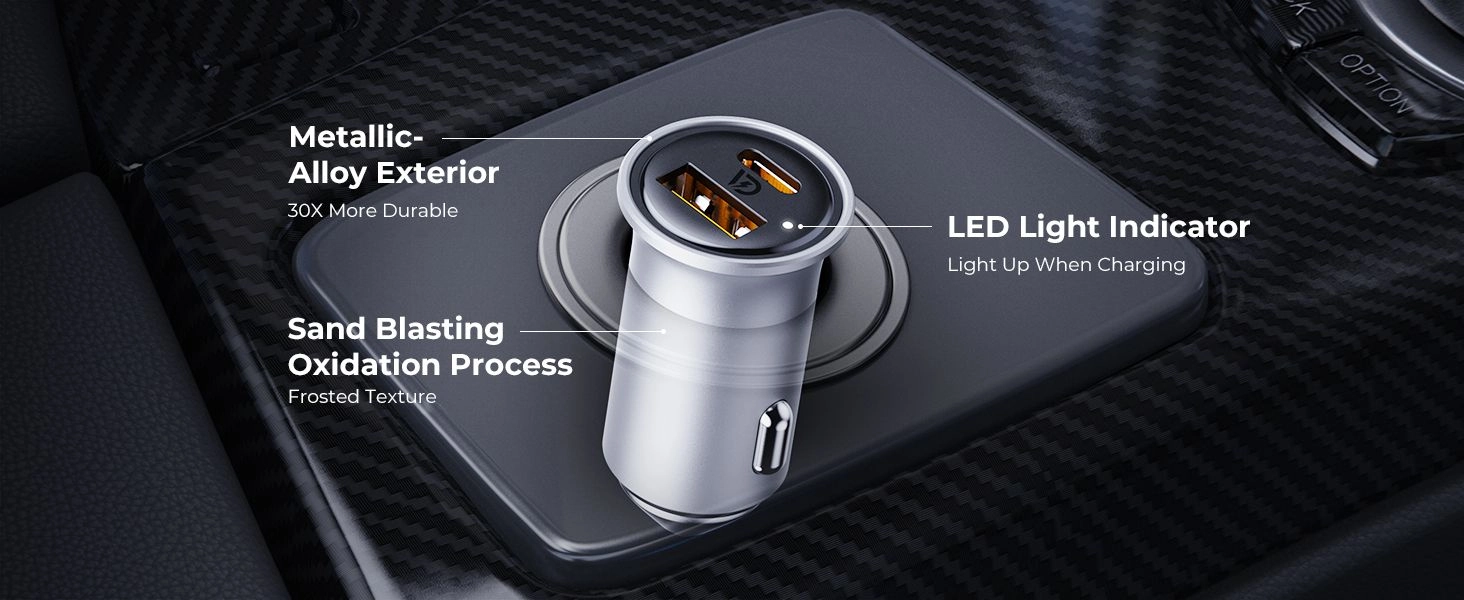 Voltme Cazo 20 CA Car Charger (20W) England Green
