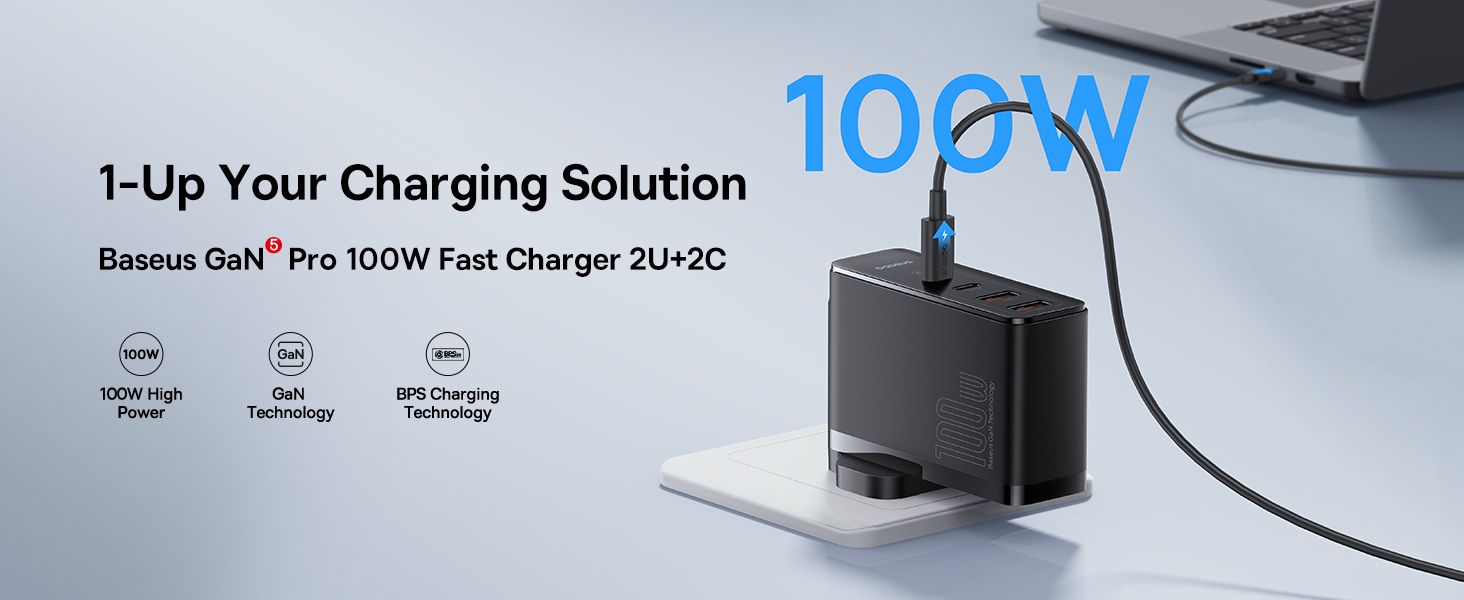 Baseus GaN5 Pro 100W 4 Port Fast Charger