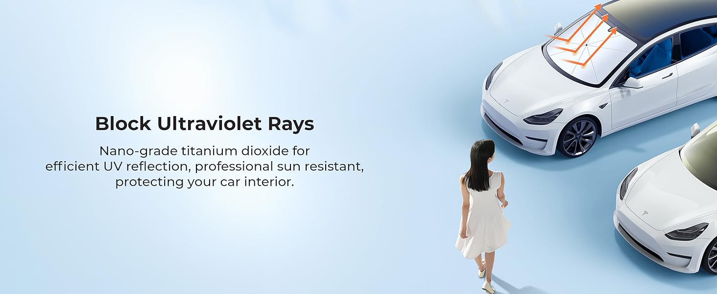 Baseus Car Windshield Sun Shade Umbrella Foldable UV Protection for Cars, SUVs, Trucks