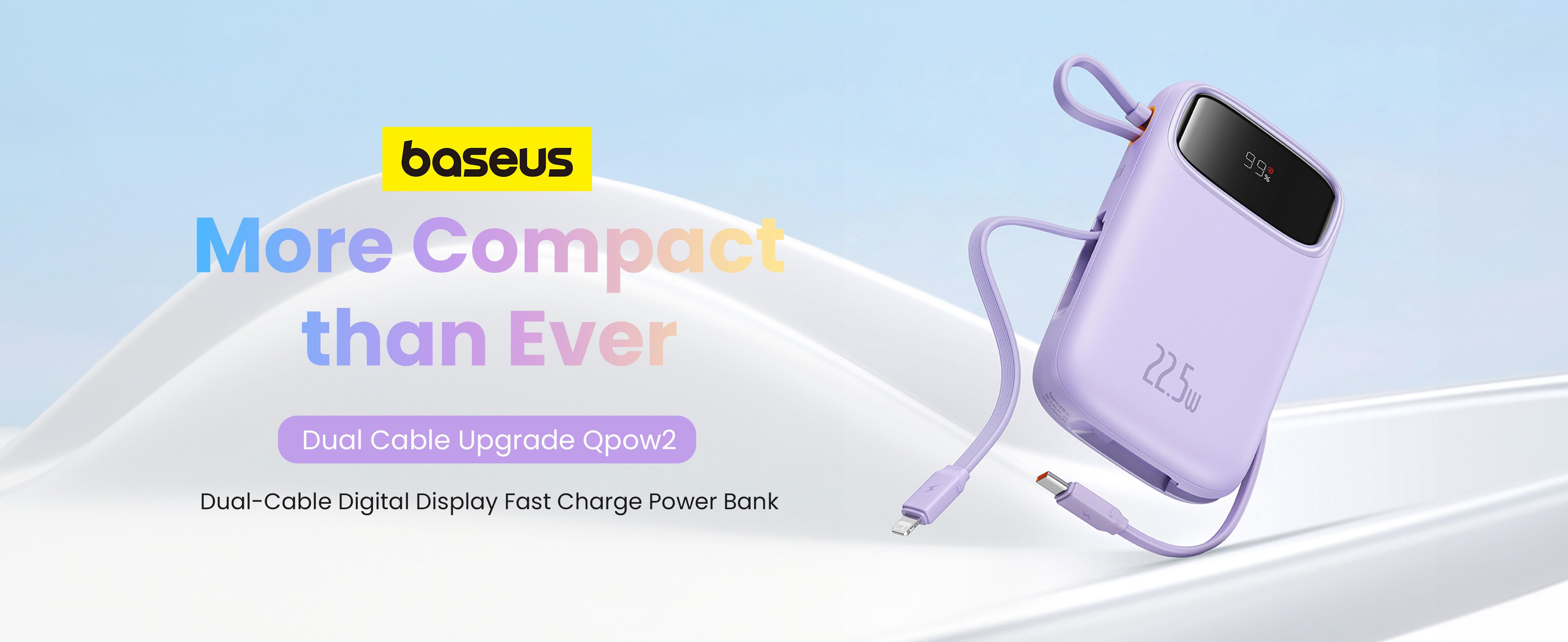 Baseus QPow2 10000mAh Digital Display Fast Charge Power Bank 22.5W With Built