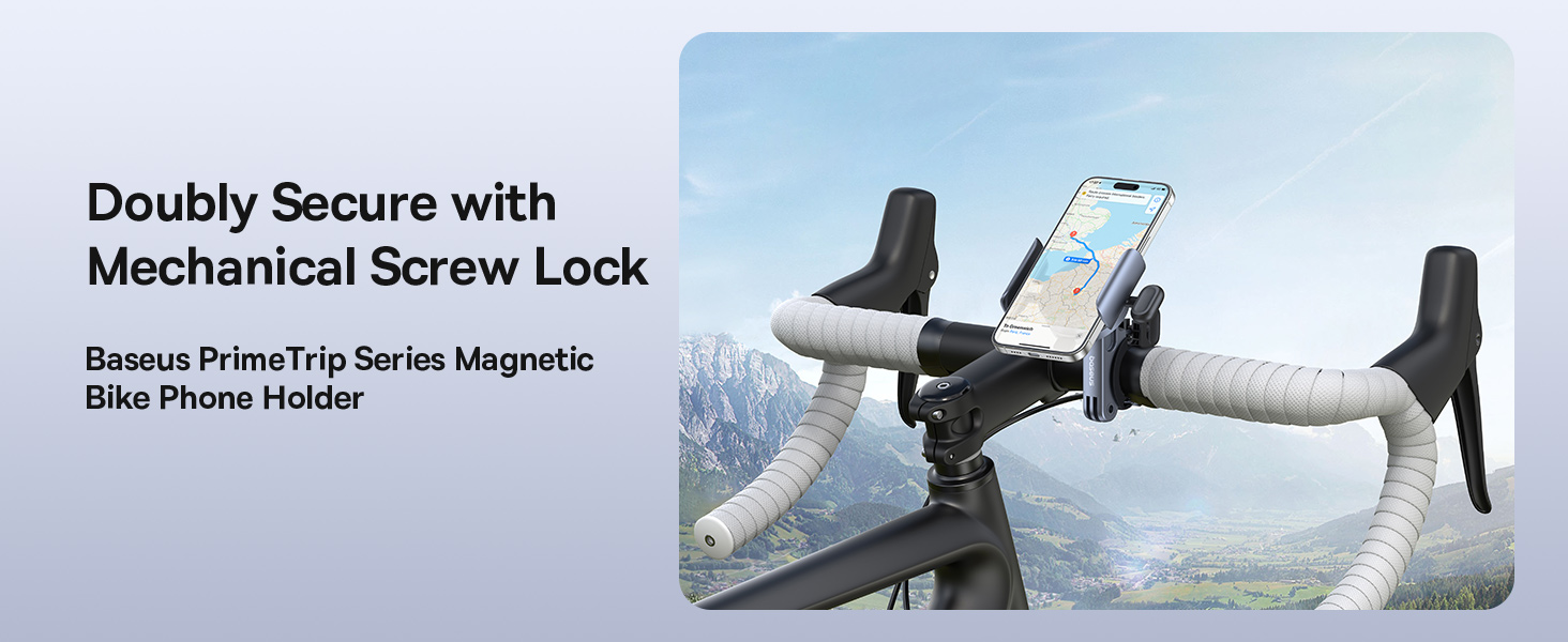 Baseus PrimeTrip Magnetic Bike Phone Holder – 360° Rotatable, Durable Mount