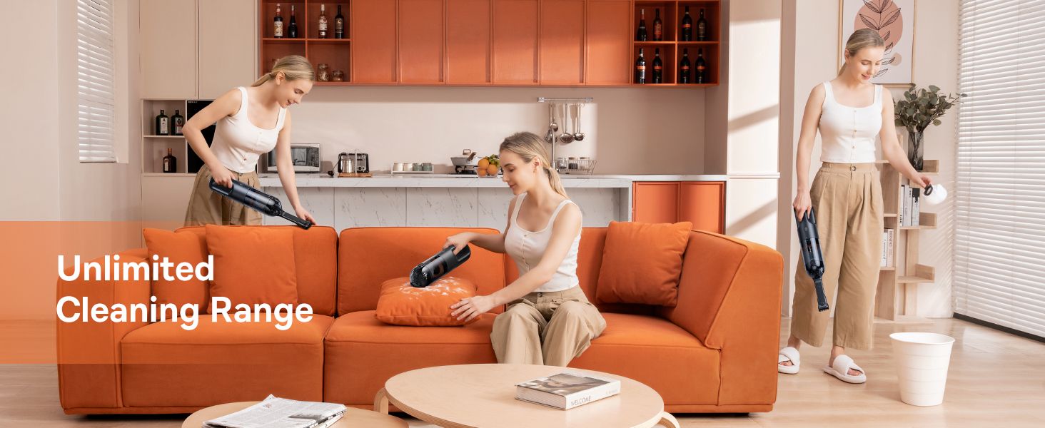 Baseus AP01 Wireless Handy Vacuum Cleaner with Disposable Dust Bags for Home &amp; Car