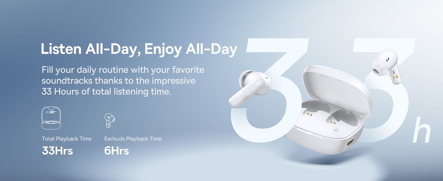 Baseus Bowie E20 True Wireless Earbuds With 2 ENC Mics, 33H Playtime
