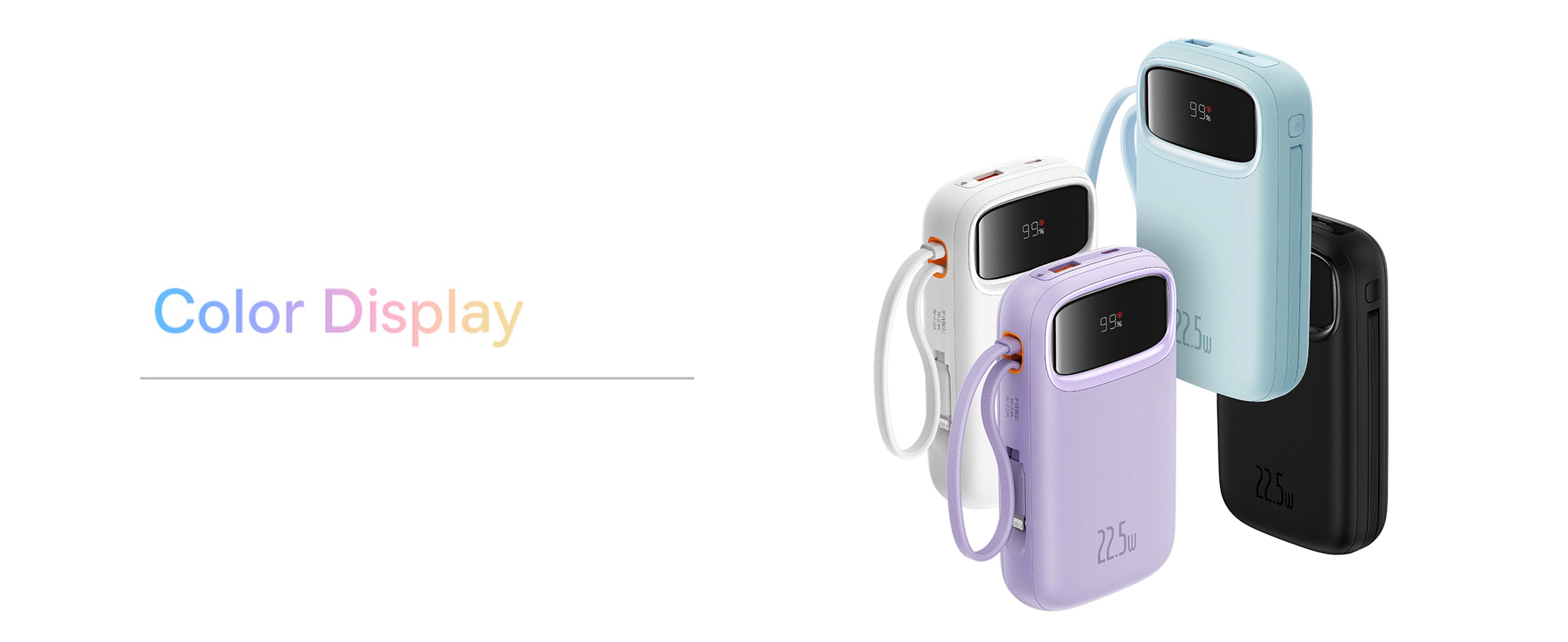Baseus QPow2 10000mAh Digital Display Fast Charge Power Bank 22.5W With Built