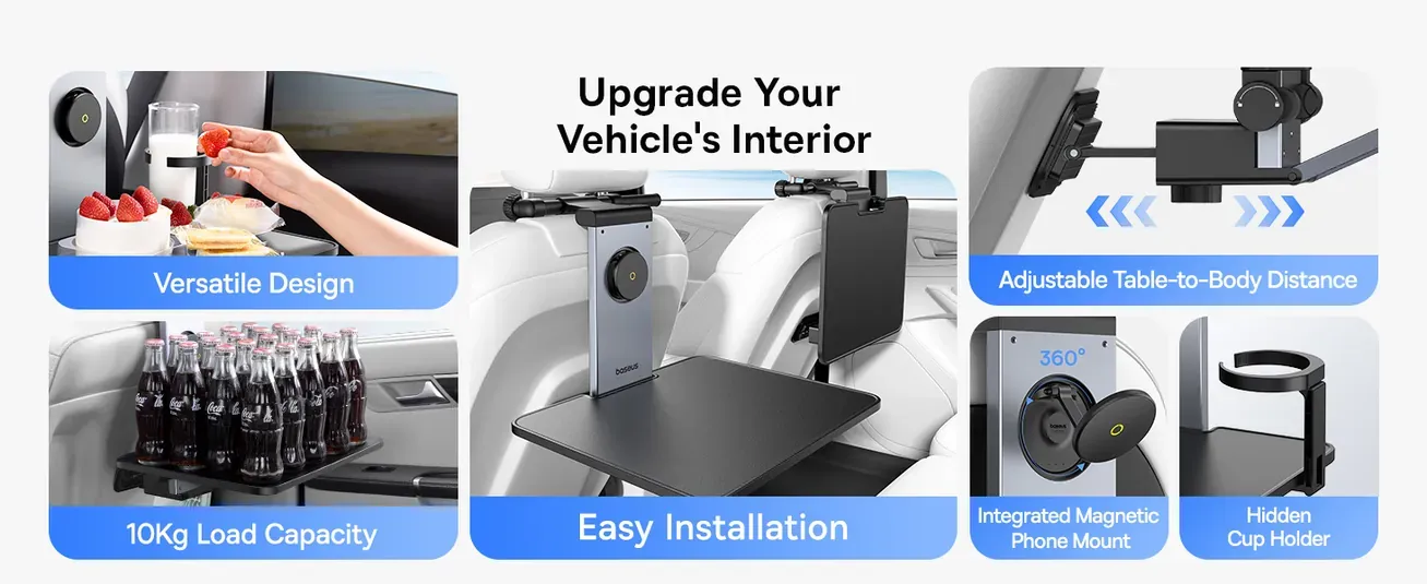 Baseus MagPro Series Versatile Car Mount for Backseat Headrest